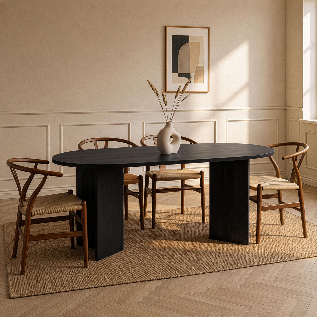 ESSTISCH mit abgerundeten Kanten sable 180/75/89,5 cm - Eichefarben, Holzwerkstoff (96/89.5/75cm) - Calicosy
