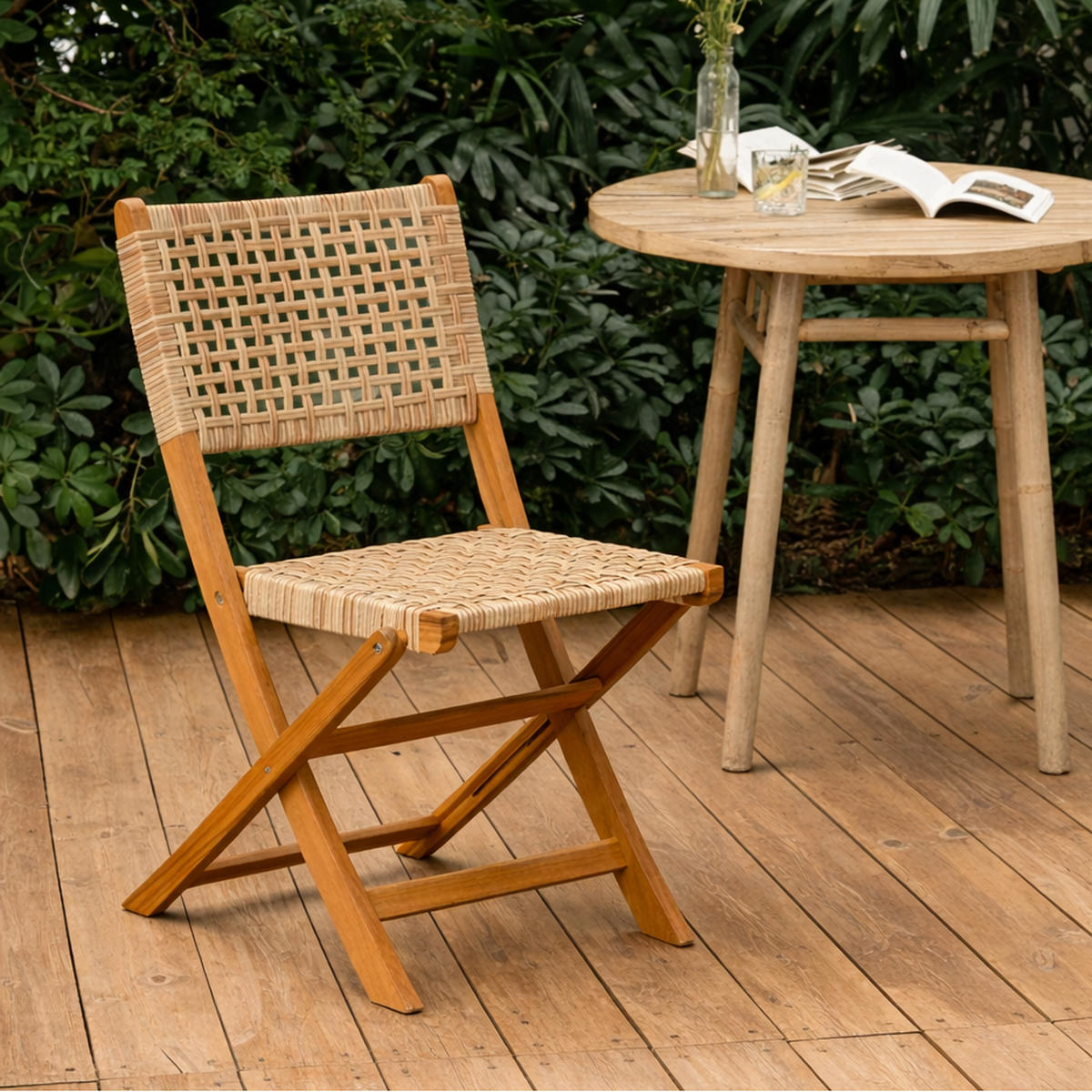 GARTENSTUHL 2er-Set Holz Braun - Braun, Holz (48/85/54cm) - Nordlys