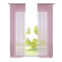 FADENGARDINE 2ER SET HxB 250x140 cm Rosa - Rosa, Textil (140/250cm) - Gardinenbox