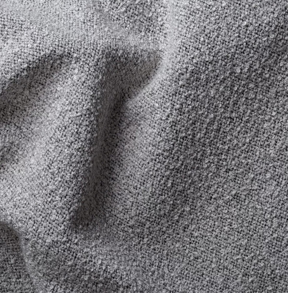 ECKSOFA Designer, Sofa U Form MODENA Stoff Loop Hellgrau - Hellgrau, Holz/Textil (299/165cm) - Kaiser Möbel