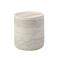 BEISTELLTISCH rund 40/45 cm in Beige aus Fiberglas mit strukturierter Oberfläche - Beige, Glas (40/40/45cm) - BEAOK