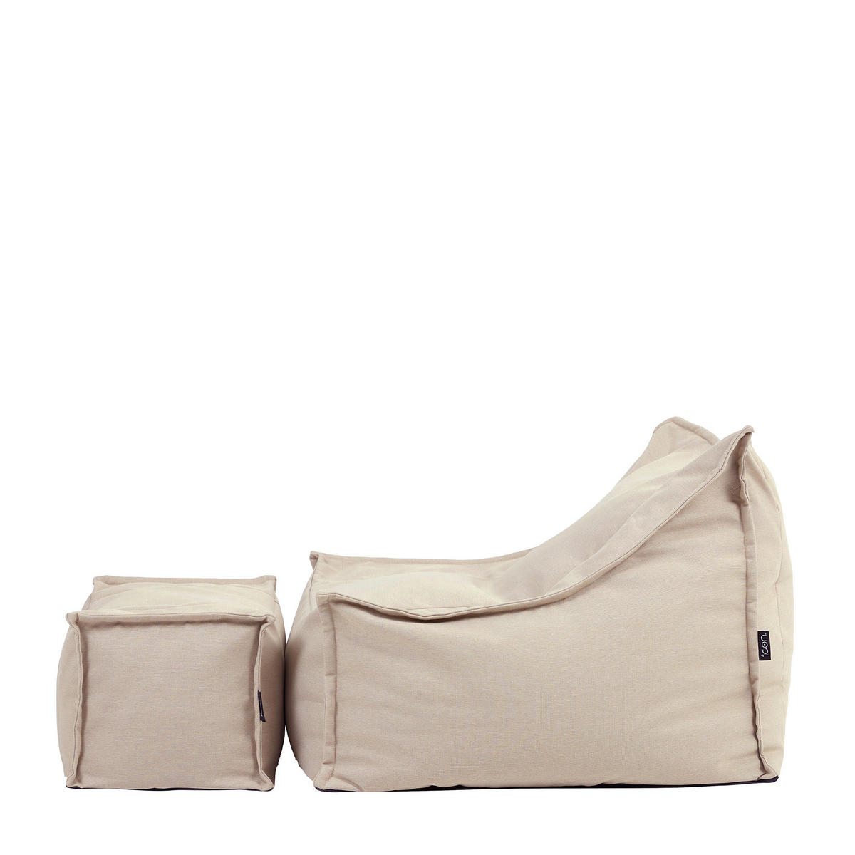 SITZSACK Outdoor-Sessel Alto + Hocker - Beige, Textil (94/75/94cm) - icon