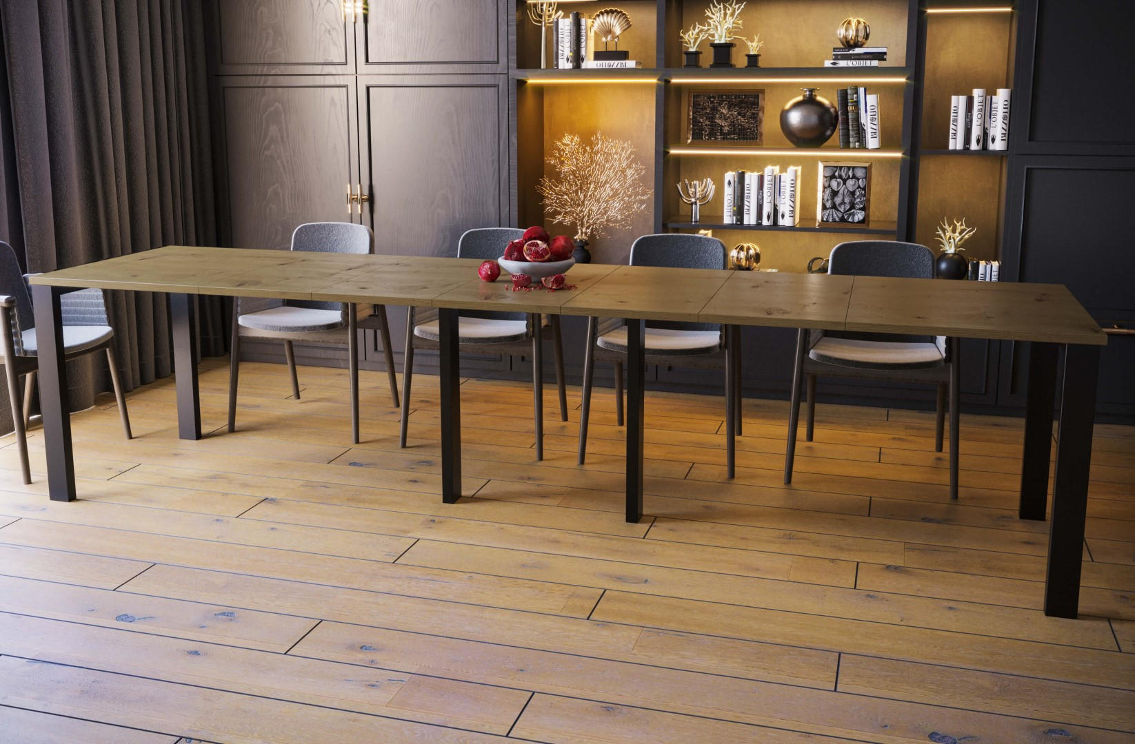 ESSTISCH Vast ausziehbar bis 330 cm - Eiche Artisan, Holzwerkstoff (130/80/76cm) - Endo-Moebel