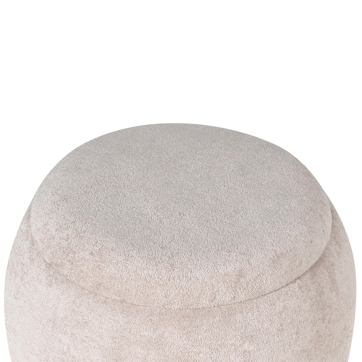 POUF mit Stauraum Bouclé Hellbeige Annabella - Beige, Textil (40/42/40cm) - Beliani