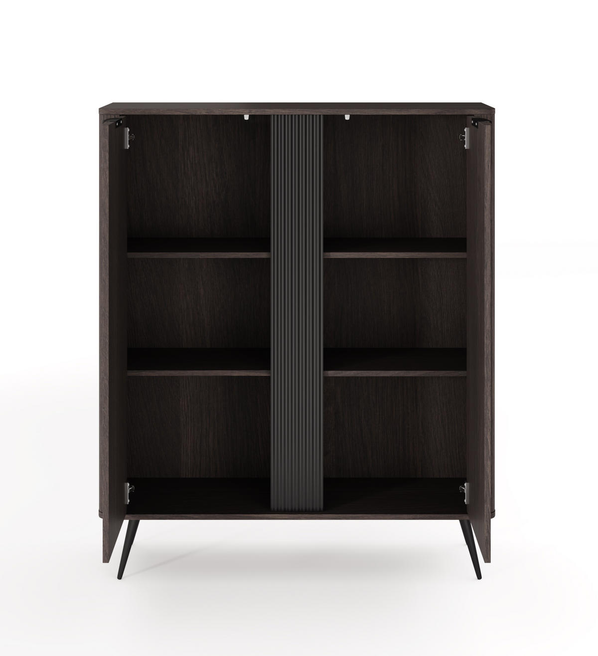HIGHBOARD Arvis Eiche Dunin - Eichefarben/Schwarz, Holzwerkstoff (113/134/38cm) - Bettso