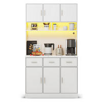 BUFFET 100/180/40 cm Weiß aus MDF mit LED-Beleuchtung - Weiß, Holzwerkstoff (40/180/100cm) - OKMYHOME