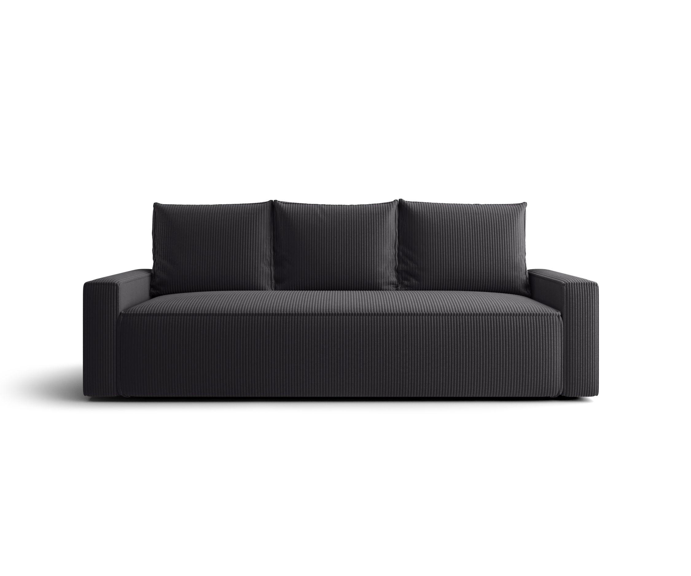 SOFA mit Schlaffunktion SAVIO Poso 34 - Graphitfarben, Textil (232/90/90cm) - Bedante
