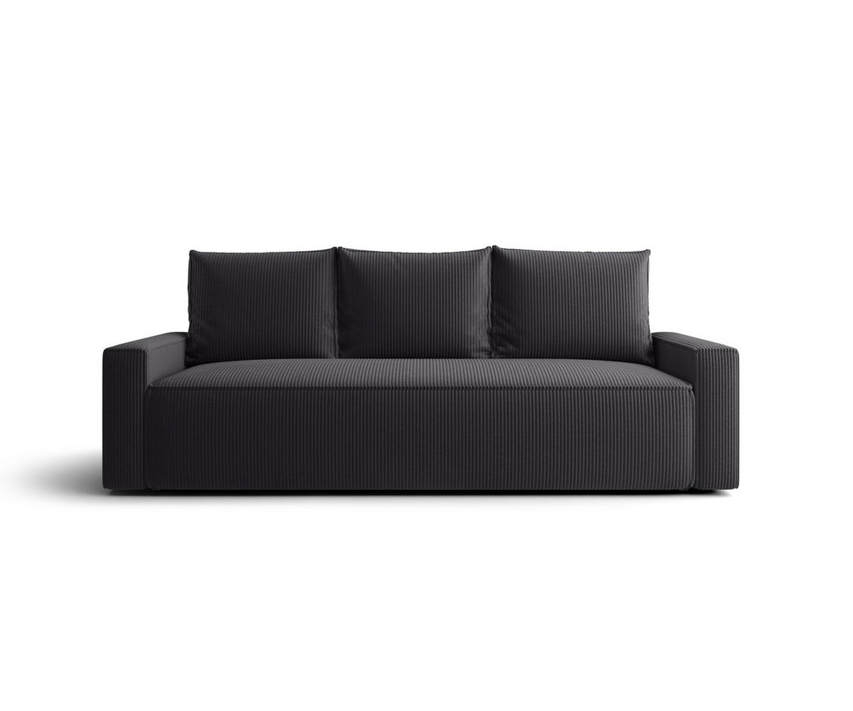 SOFA mit Schlaffunktion SAVIO Poso 34 - Graphitfarben, Textil (232/90/90cm) - Bedante