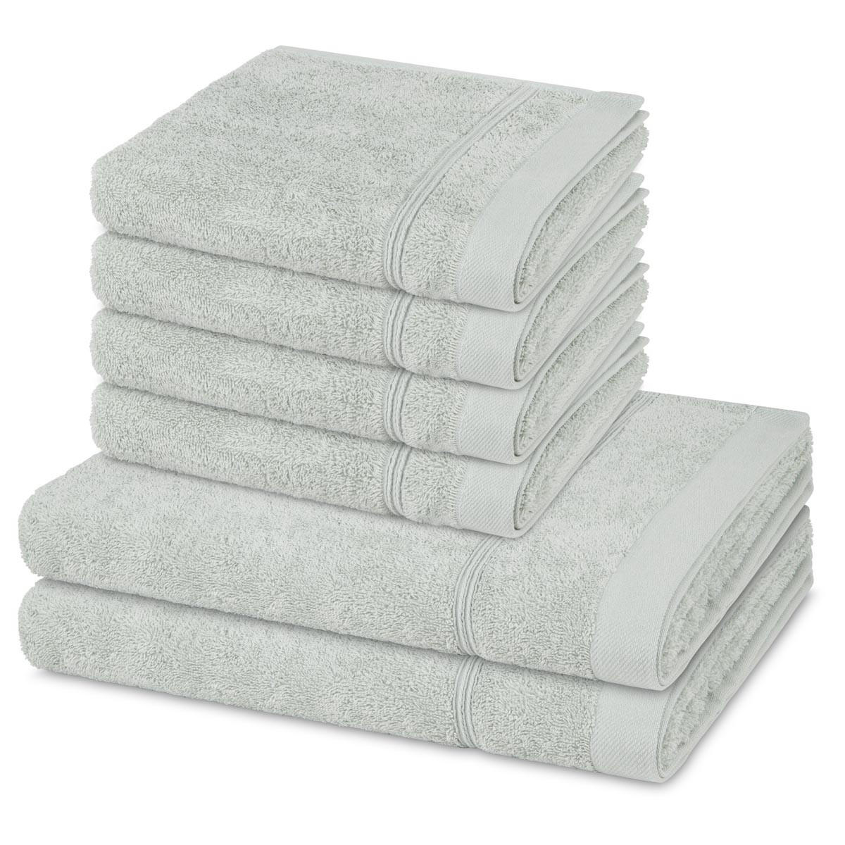 FROTTIERSET Rubin 6-teilig - Hellgrün, Textil (50/100cm) - Ross