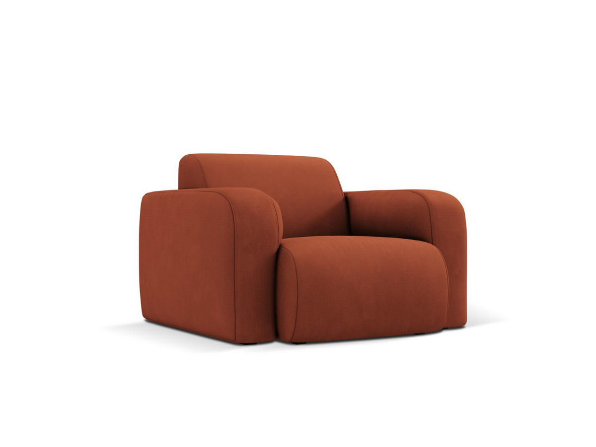 SESSEL Molino aus strukturiertem Stoff orange - Orange, Textil (95/72/105cm) - Micadoni