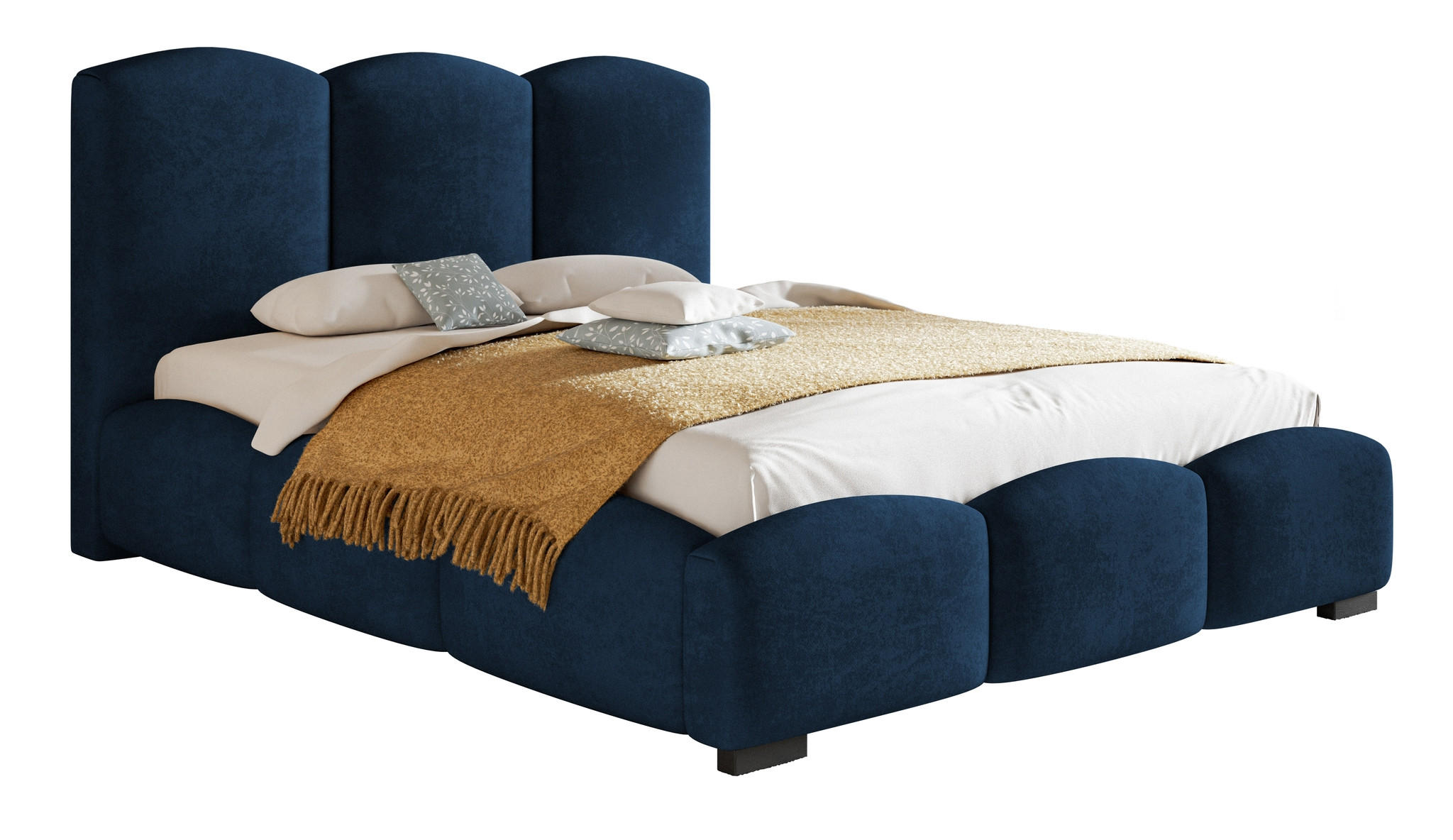 POLSTERBETT 200x200 cm Roma, Bettkasten, Lattenrost, Blau - Blau, Holz/Textil (200/200cm) - Emporius