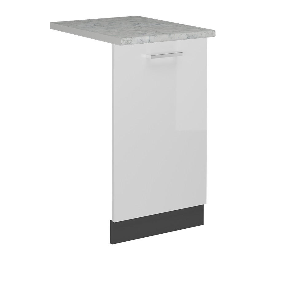 FRONTPANEL R-Line Vit högblank 45 cm , AP Marble Vit högglans, Antracit 81.8/45/60 cm