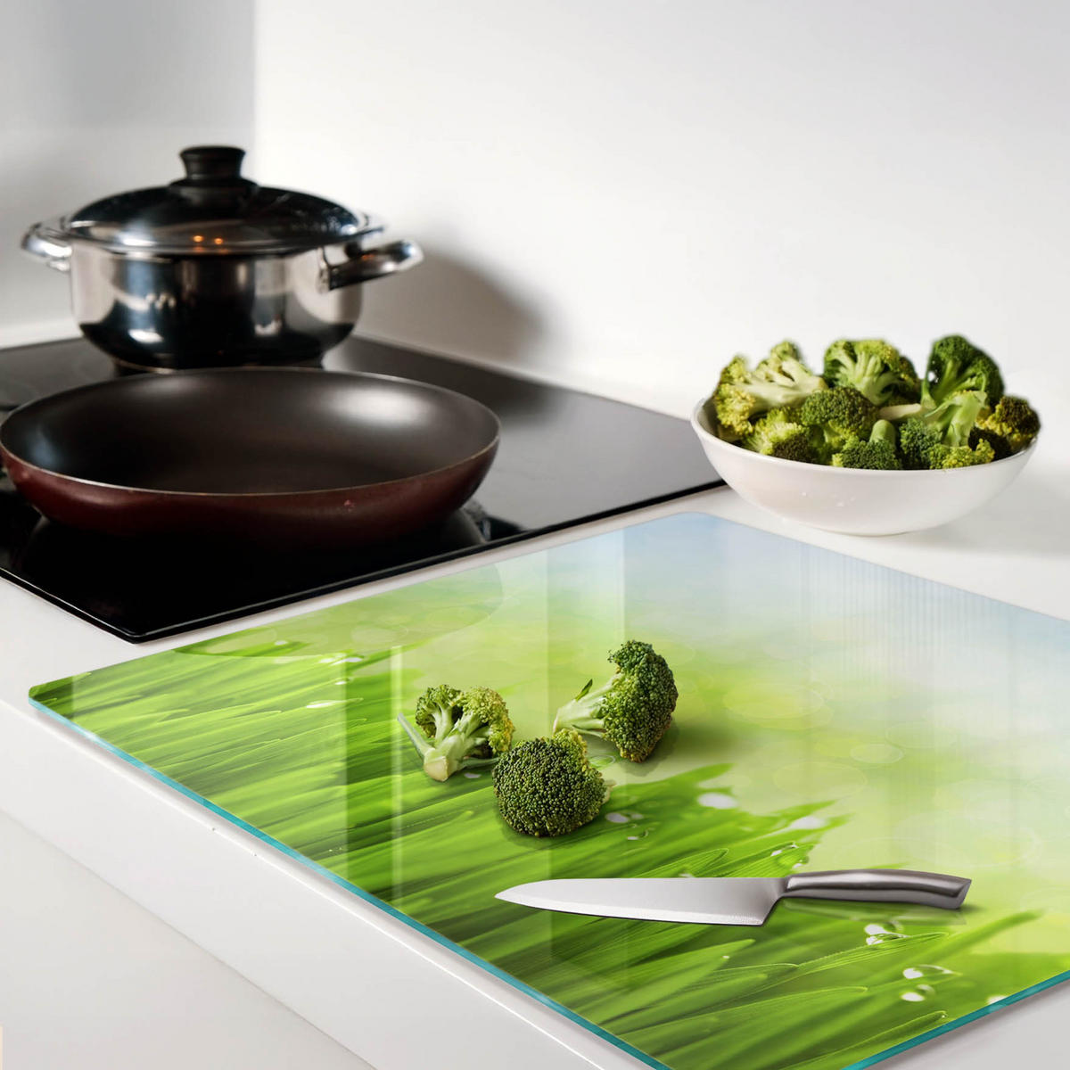 GLASPLATTE 60x52 cm Gras - Grün, Glas (60/0.4/52cm) - TULUP