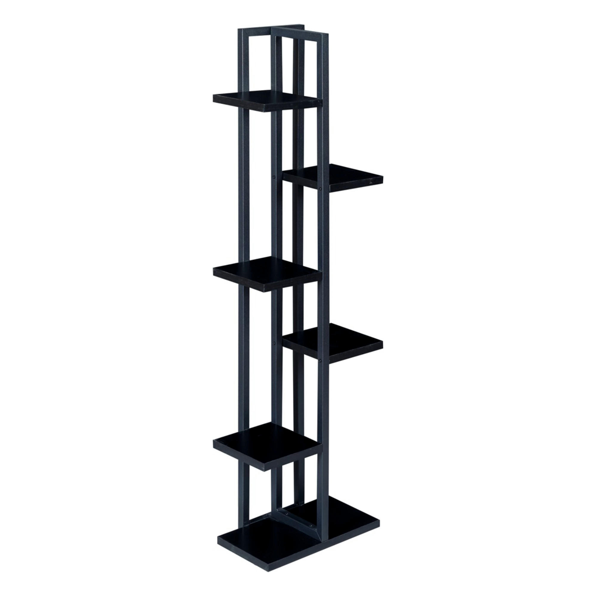 PFLANZENREGAL Tohmajärvi - Schwarz, Holzwerkstoff/Metall (34/120/21cm) - [en.casa]
