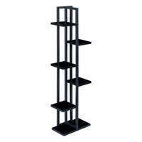 PFLANZENREGAL Tohmajärvi - Schwarz, Holzwerkstoff/Metall (34/120/21cm) - [en.casa]