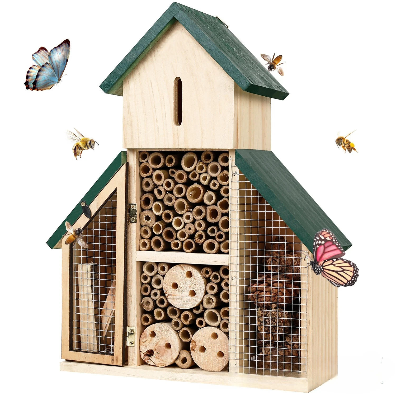 INSEKTENHOTEL 26/11/33 cm - Multicolor, Holz (11/33/26cm) - Authentics
