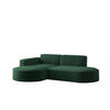 ECKSOFA Palma Xs In Noel - Grün, Holzwerkstoff/Textil (236/165cm) - Fun Möbel