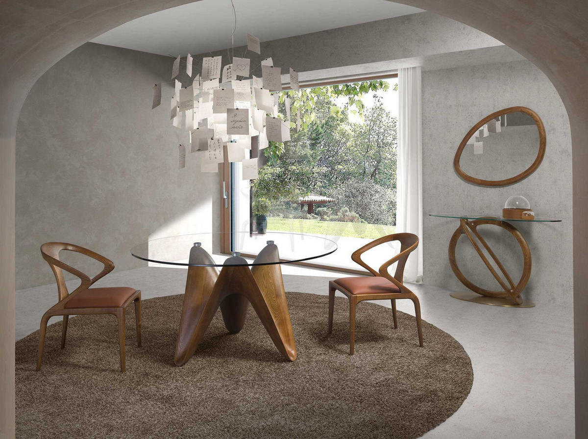 WANDSPIEGEL Wandspiegel organische Form walnussfarbenes Holz 95/75/3 cm - Walnussfarben, Holz (95/3/75cm) - ANGEL CERDA