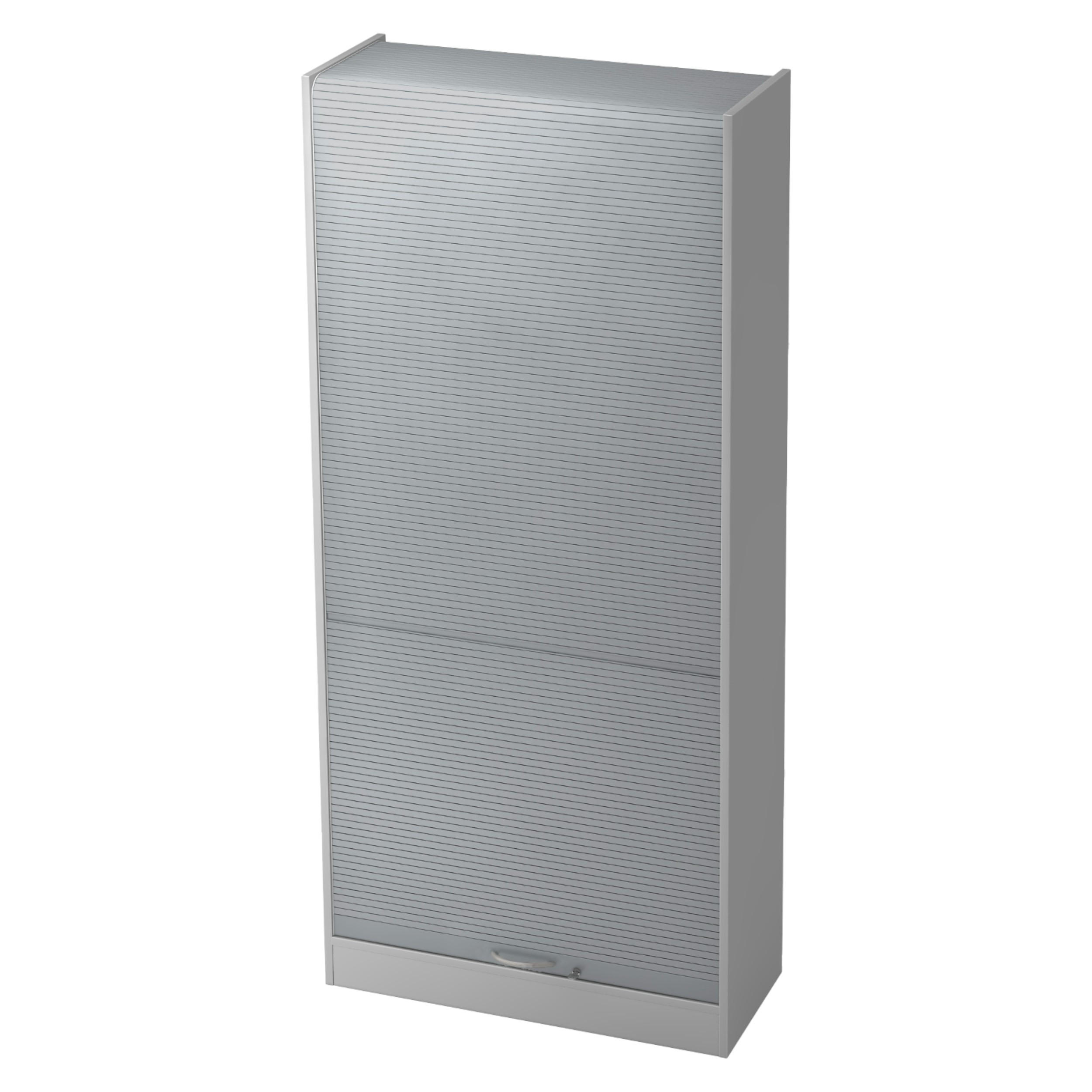 bümö Rollladenschrank Grau, Silber 90x200.4x40 cm