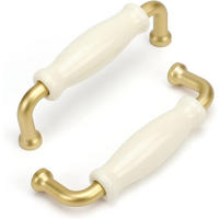 MÖBELGRIFF Weiß 5er-Set - Goldfarben, Metall (0.1/3.8/1cm)