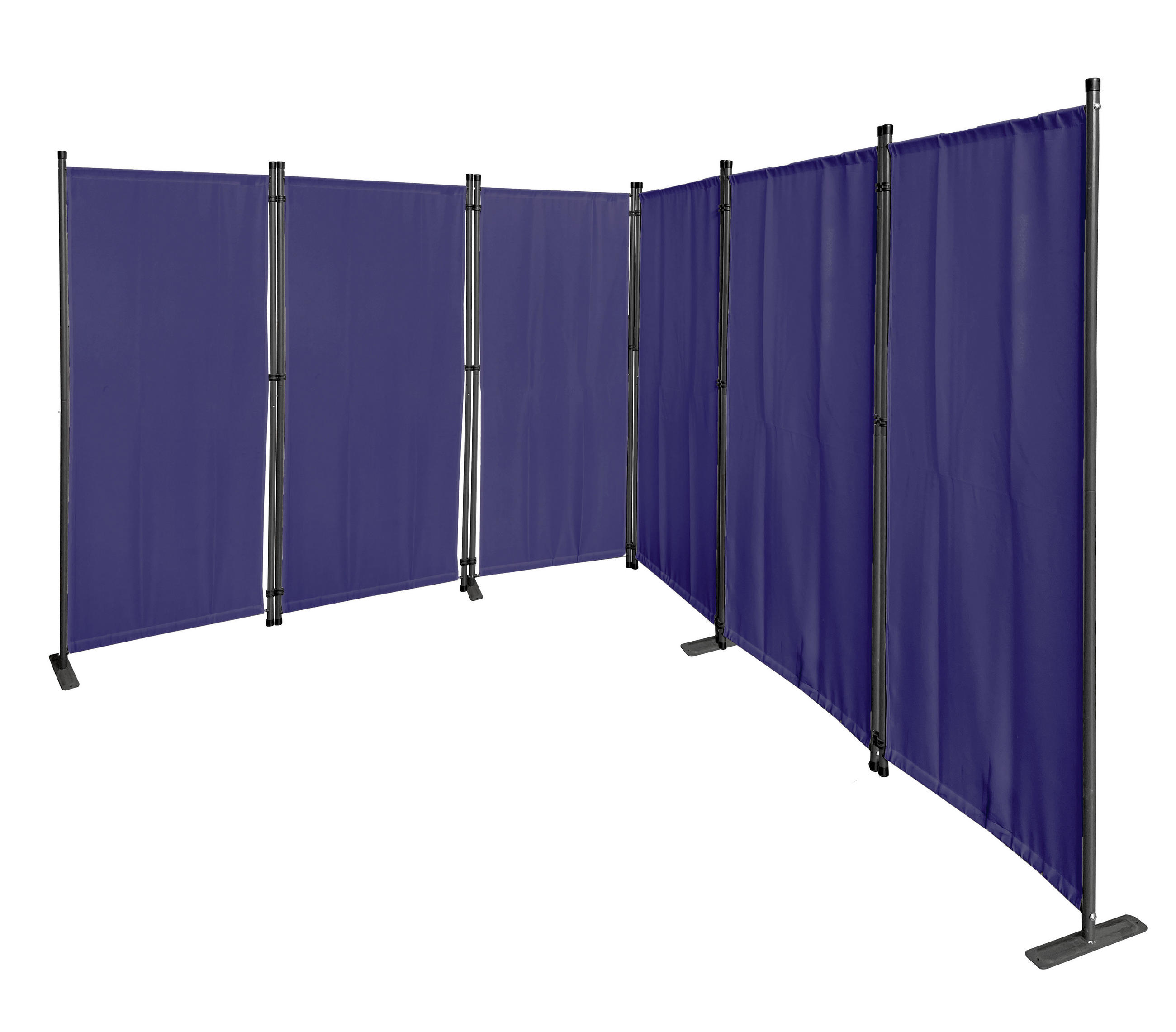 PARAVENT 6-tlg. 340x165 cm Blau - Blau, Metall (340/165cm) - QUICK STAR