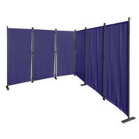 PARAVENT 6-tlg. 340x165 cm Blau - Blau, Metall (340/165cm) - QUICK STAR
