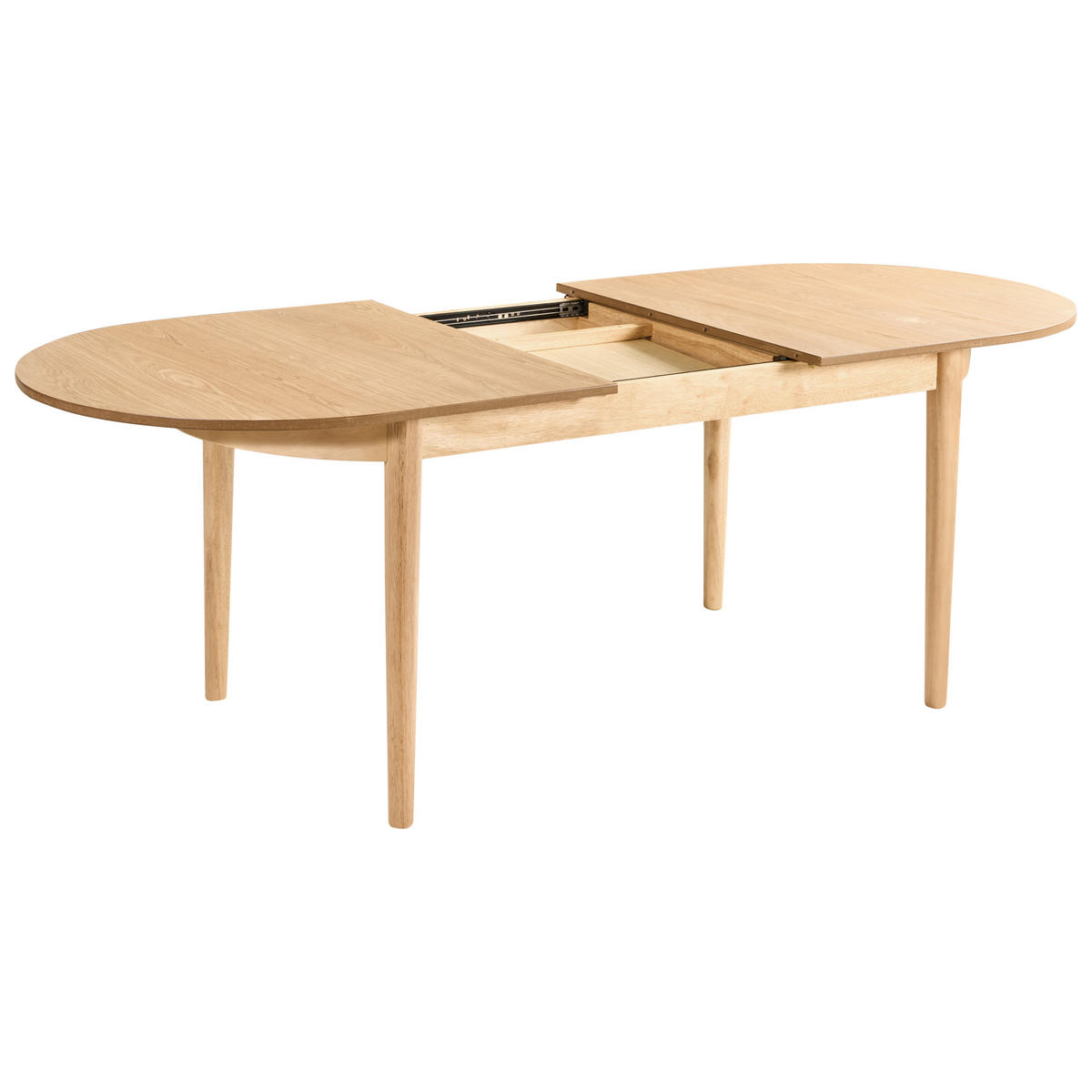 BLAGOVAONSKI STOL izvlačni svijetli jasenovo drvo 180-220/90 cm Larto - svijetlo smeđa, drvni materijal (180/90/76cm) - Beliani