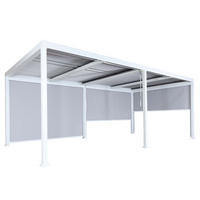 ALU PERGOLA MIT SEITENWAND Weiß - Weiß, Metall (590/224/306cm) - MCW