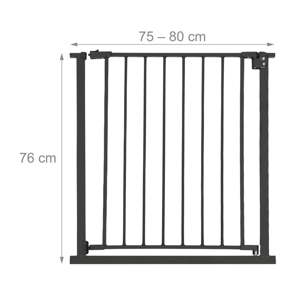 TREPPENSCHUTZGITTER - Schwarz, Kunststoff/Metall (80/1cm) - Relaxdays