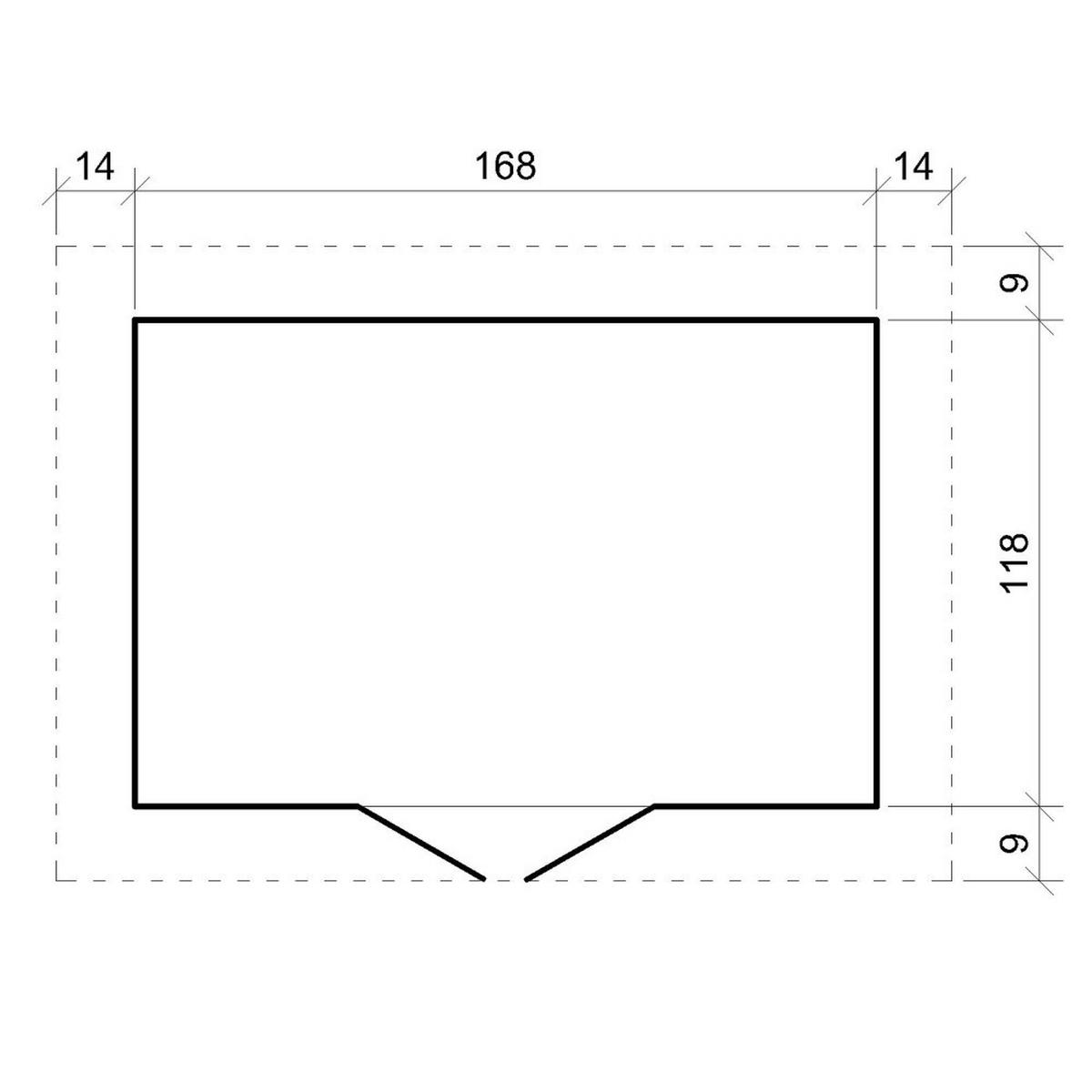 GARTENHAUS aus Holz - mit imprägniertem Boden B196xL136xH218 cm/ 1.98 m2 - M367C+M367G - Beige, Holz (180/224/136cm) - Timbela