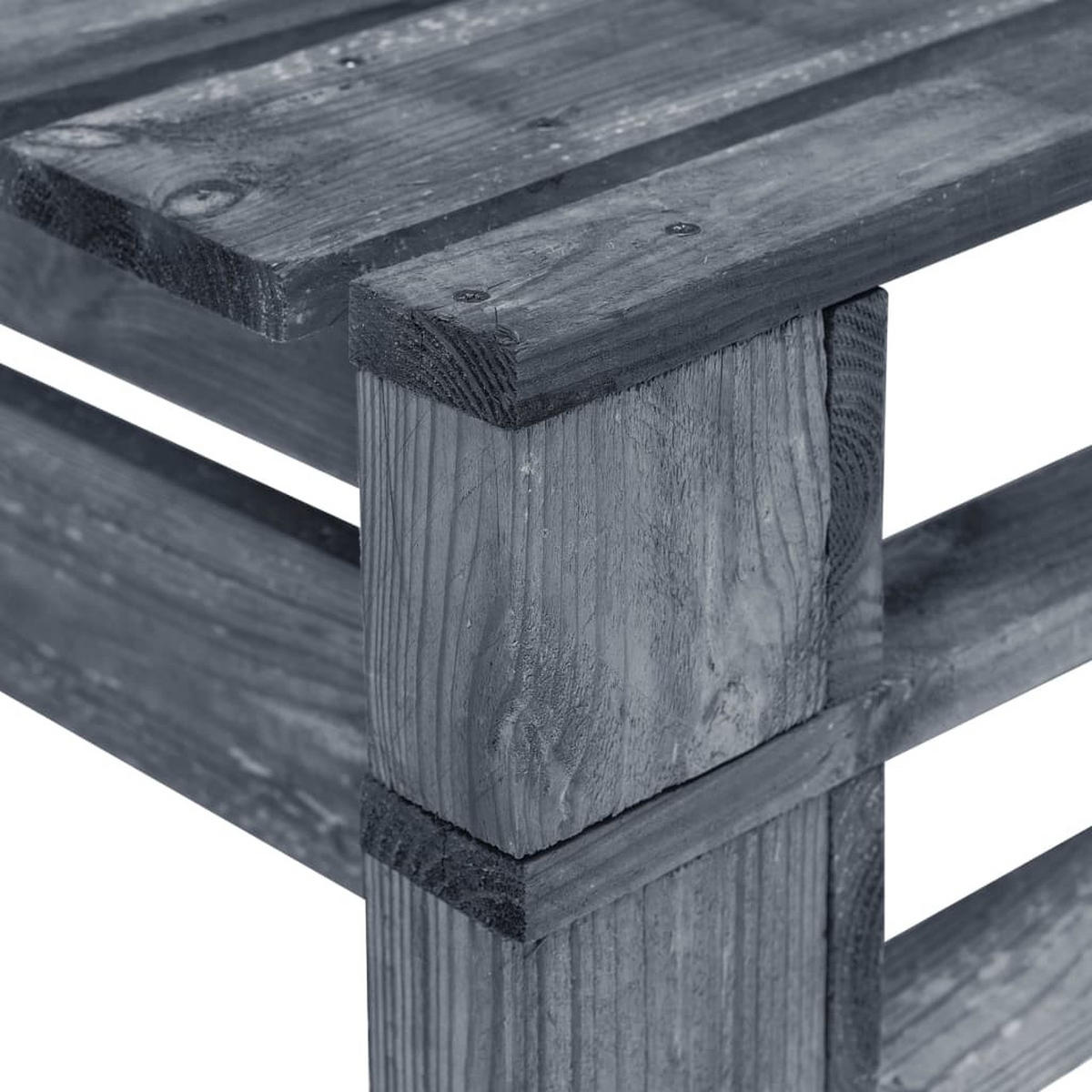 OUTDOOR-BANK Paletten Holz Grau - Grau, Holz (110/55/65cm) - furnicato