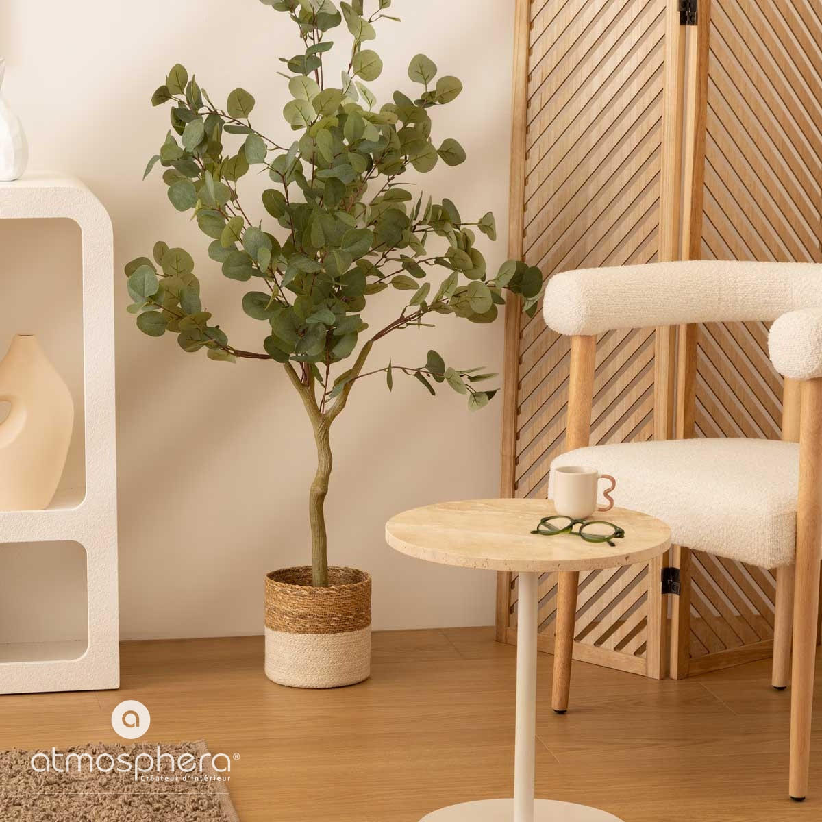 KÜNSTLICHE EUKALYPTUSPFLANZE 127 cm - Grün, Textil (127cm) - Atmosphera Createur d´interieur