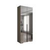DREHTÜRENSCHRANK 236.7/100/47 2-türig - Kaschmir/Schwarz, Holz/Metall (100/236.7/47cm) - Abiks Möbel