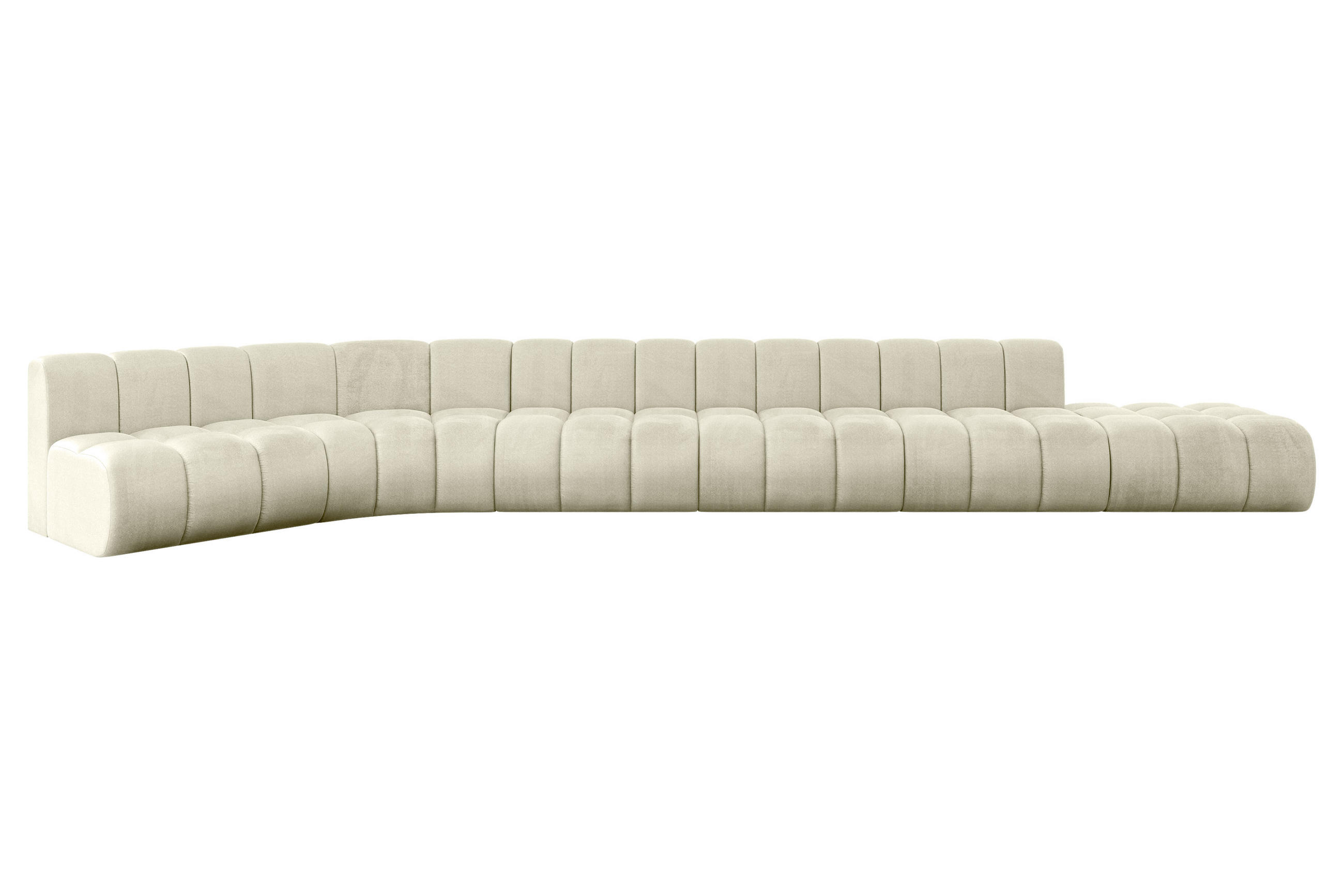 ECKSOFA modulares Sofa Brilo-L3 - 562x174x70 cm Beige - Beige, Holzwerkstoff/Textil (562/174cm) - ALTDECOR