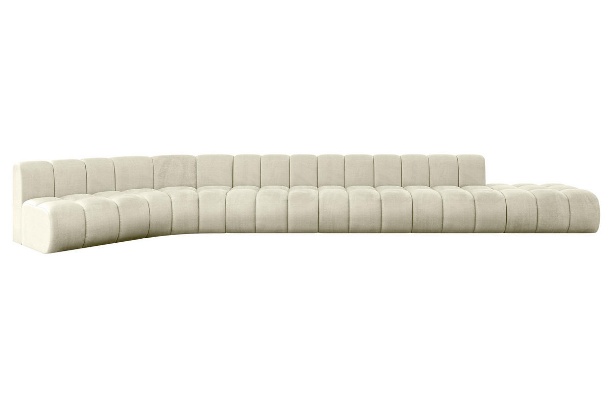 ECKSOFA modulares Sofa Brilo-L3 - 562x174x70 cm Beige - Beige, Holzwerkstoff/Textil (562/174cm) - ALTDECOR