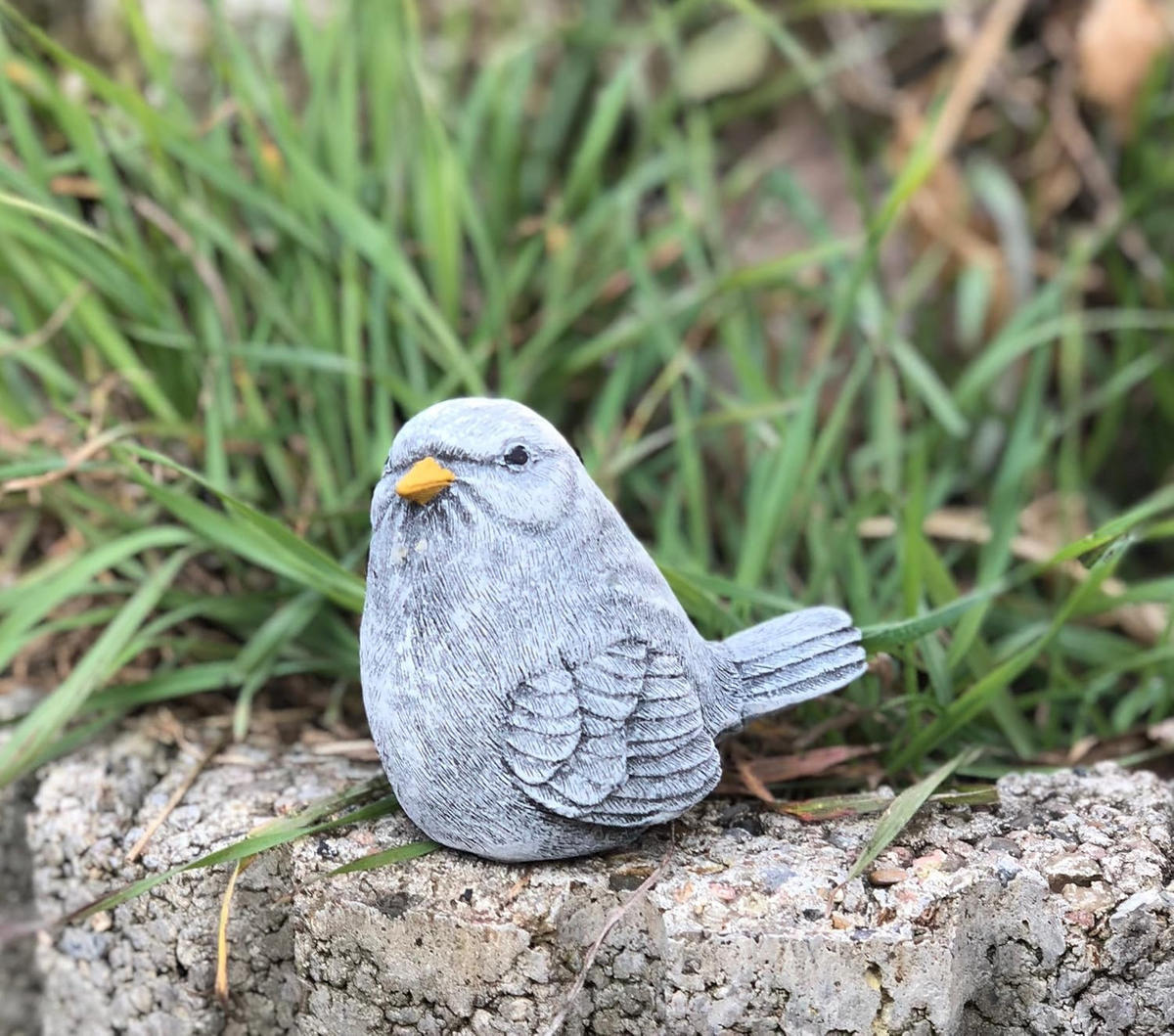 STEINFIGUR 3er Set kleine Vögel Steinguss frostfest wetterfest - Grau, Stein (5/6/6cm) - stoneandstyle