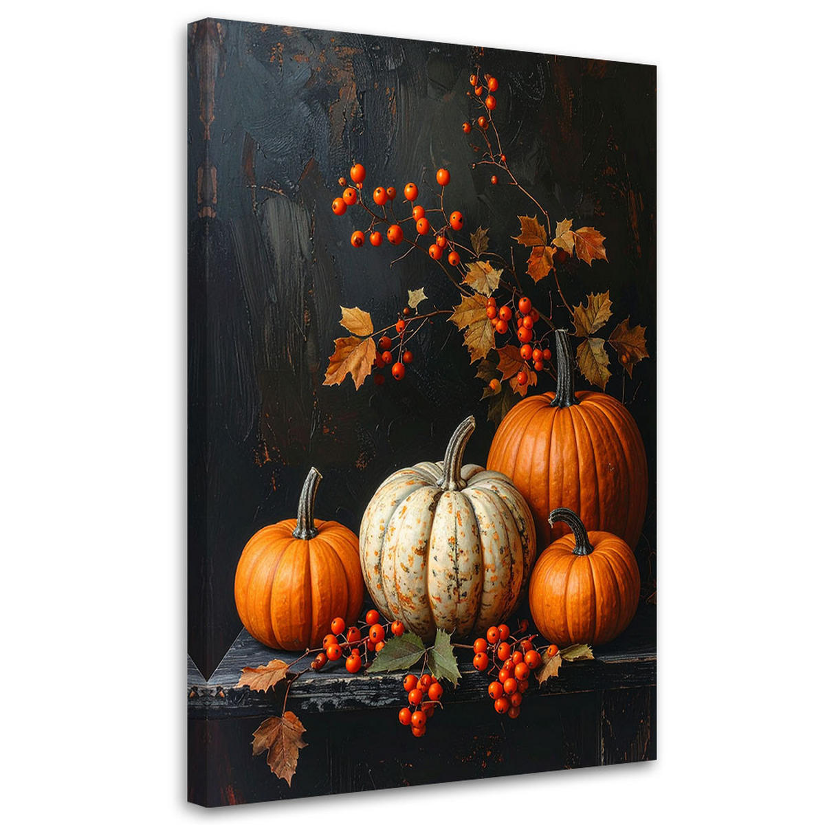 LEINWANDBILD Natur und Botanik 60x90cm - Orange, Textil (60/90cm) - Feeby