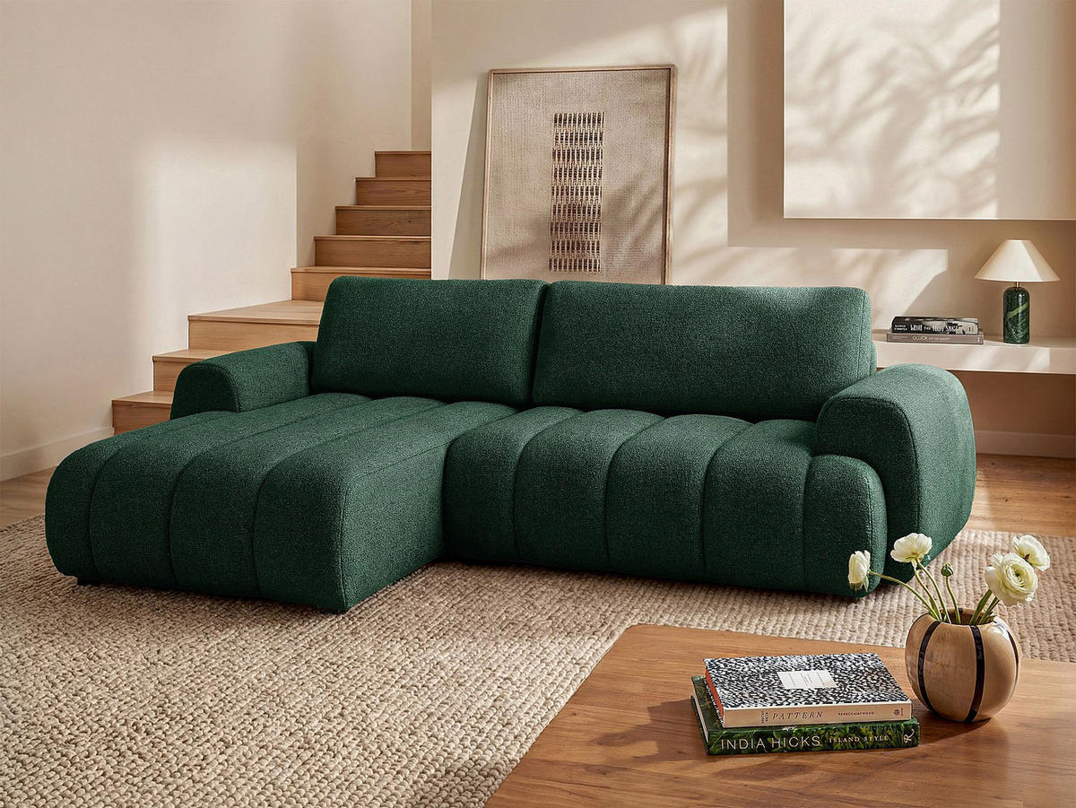 SCHLAFSOFA - 4 Personen - stoff - tannengrün Fridora - Waldgrün, Textil (272/81/168cm) - Vente-Unique