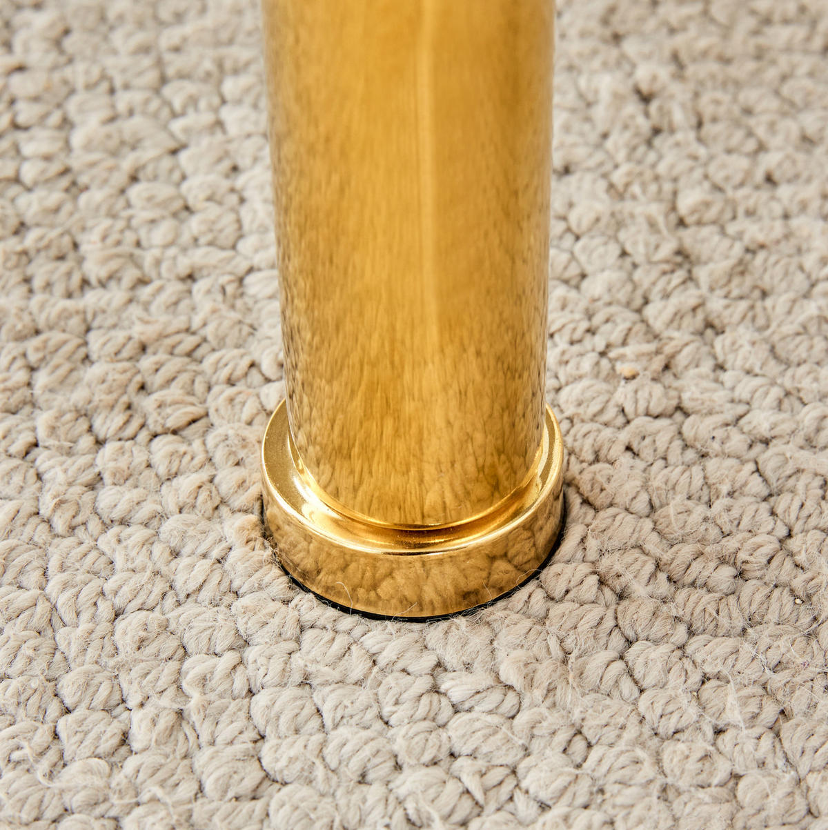 COUCHTISCH 2-stufig Ø 70/60 cm Glas Metall Gold - Braun, Metall (70/70/42cm) - Meubliv