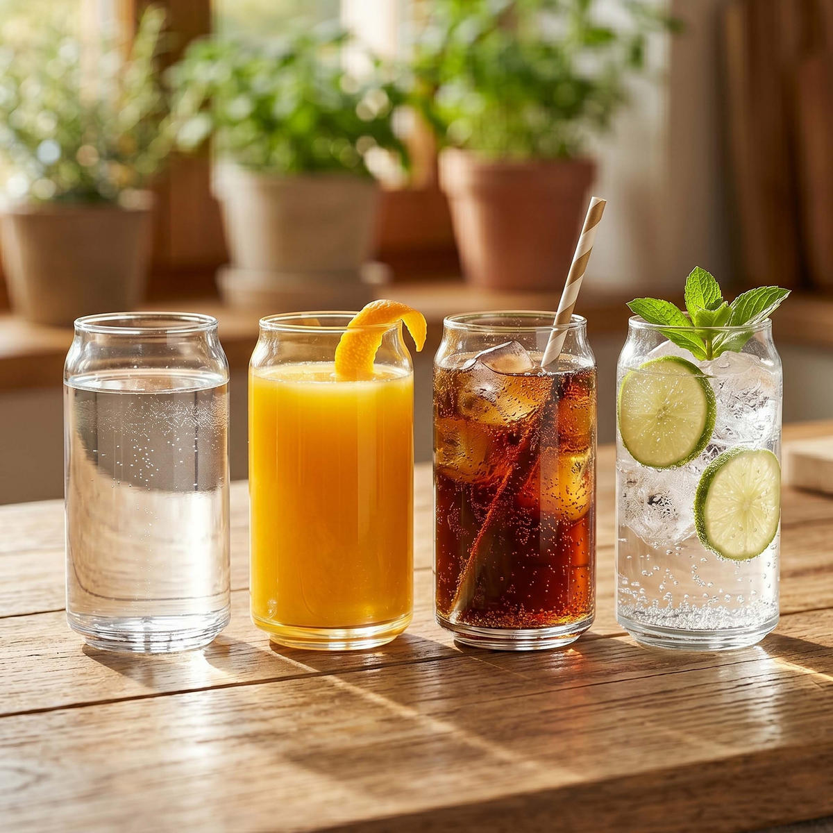 4XSKLENICE na longdrink - průhledná, sklo (0.48L) - Relaxdays