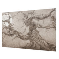 FOTOTAPETE 152x104 cm - Nachtvögel - Beige, Textil (152/104cm) - Wallfluent