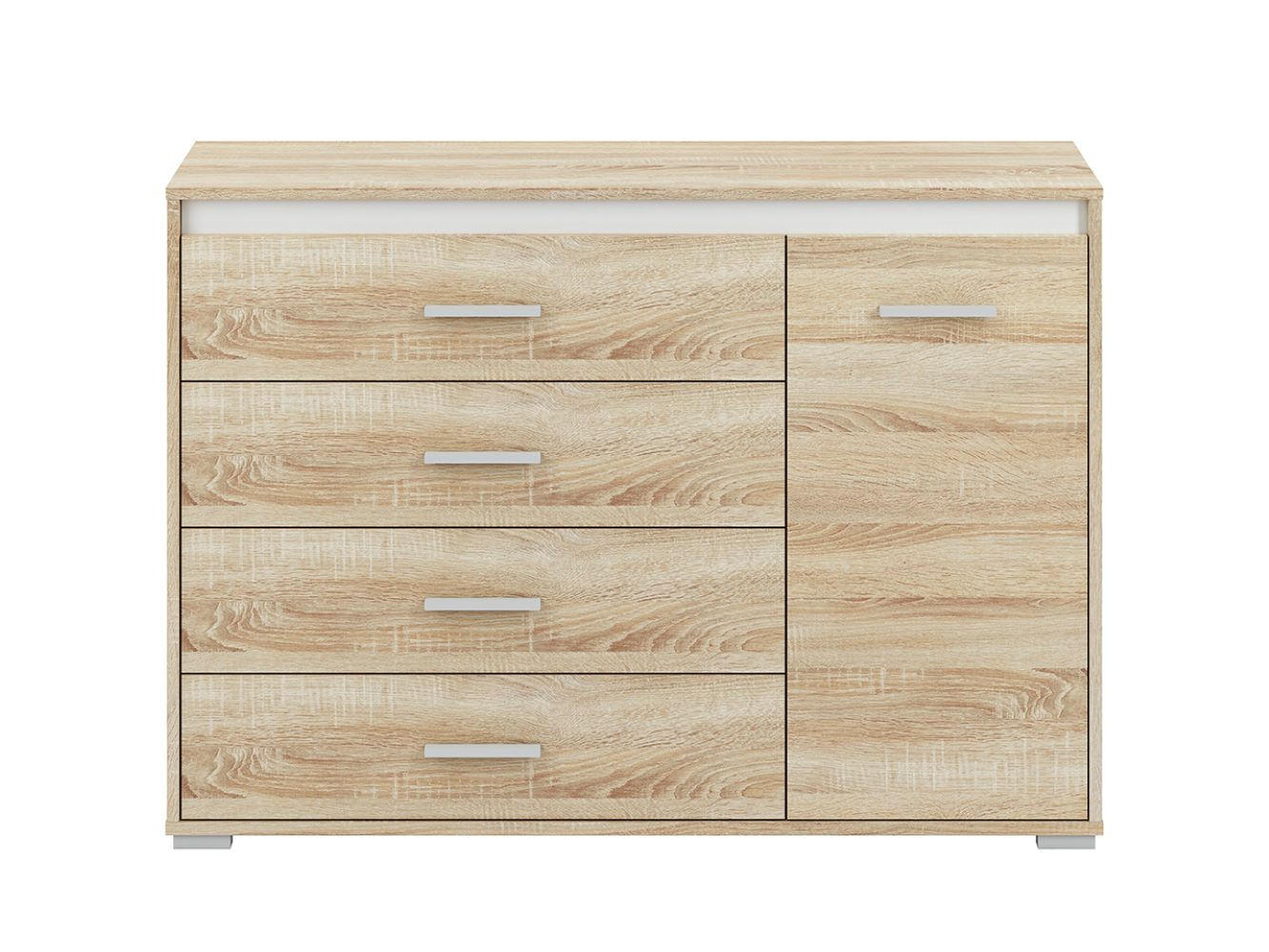 KOMMODE Avo Sonoma Eiche, Absetzung austauschbar 120 / 34 / 85cm - Braun/Sonoma Eiche, Holz/Holzwerkstoff (120/85/34cm) - Feldmann-Wohnen