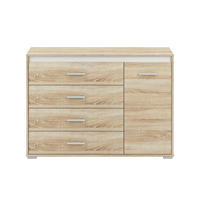 KOMMODE Avo Sonoma Eiche, Absetzung austauschbar 120 / 34 / 85cm - Braun/Sonoma Eiche, Holz/Holzwerkstoff (120/85/34cm) - Feldmann-Wohnen