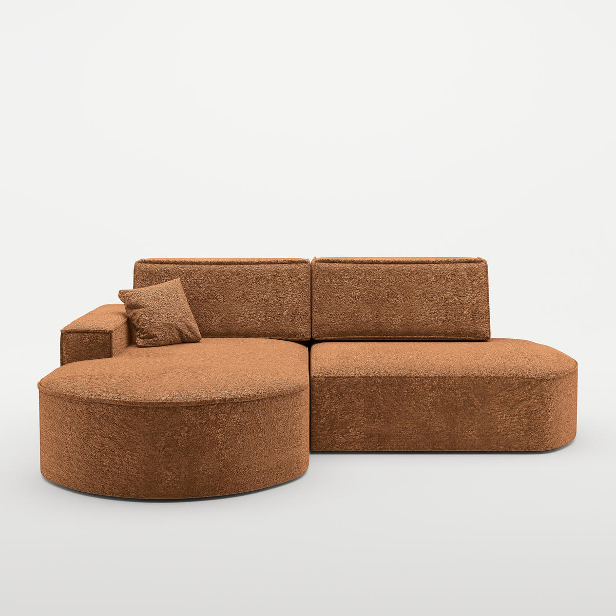 ECKSOFA Modena Pro - Komfort Und Stil stoff Arena Orange Links - Orange, Holz (278/179cm) - Kaiser Möbel
