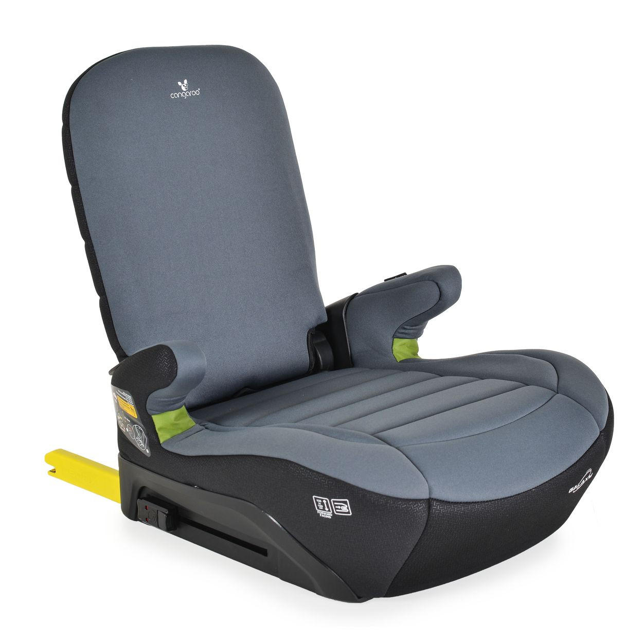 KINDERSITZ Galaxy i-Size dunkelgrau (125-150cm) Gruppe 3, Isofix, Rückenlehne - Grau, Textil (43/48/42cm) - Cangaroo