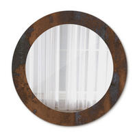 SPIEGEL Ø60 cm Rund mit Aufdruck - Braun, Glas (60/60/0.4cm) - TULUP