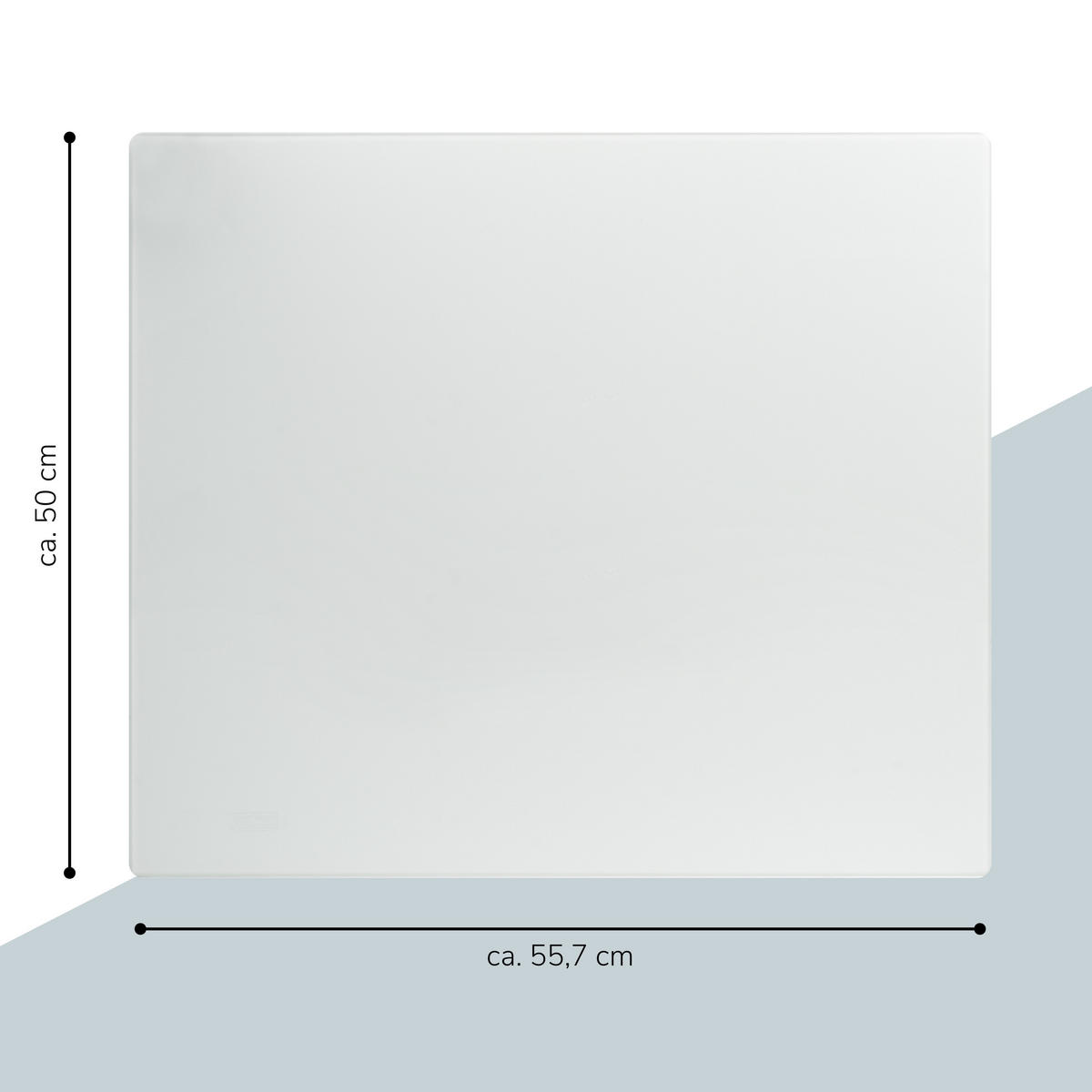 HERDABDECKPLATTE Glas, ca. 55,7 x 50 cm - Weiß, Glas (50/0.5/55.7cm) - bremermann