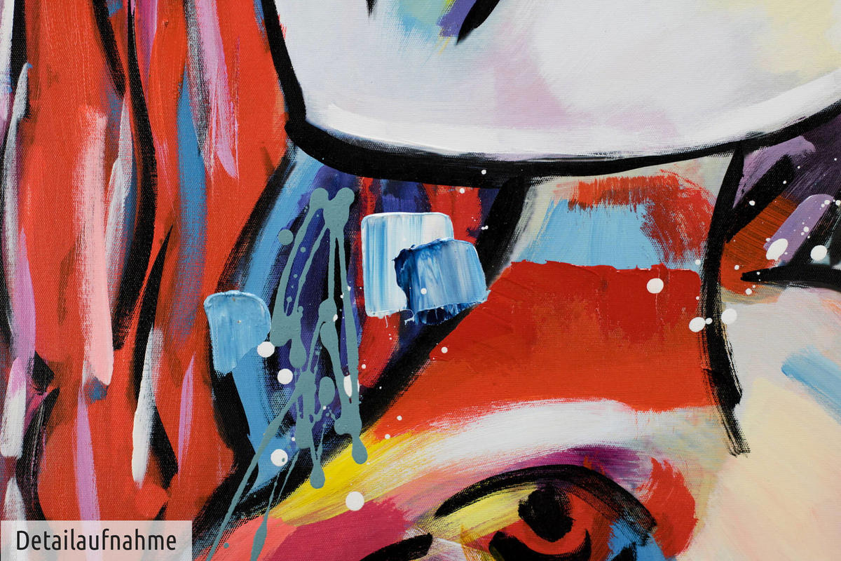 ÖLGEMÄLDE 80/80 cm - Multicolor, Holz/Textil (1.48/80cm) - KUNSTLOFT