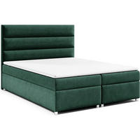 BOXBETT mit Bettkasten Trinity K1 Bonellfederkern inkl. Topper - Grün, Holz/Holzwerkstoff (140/200cm) - Best For Home