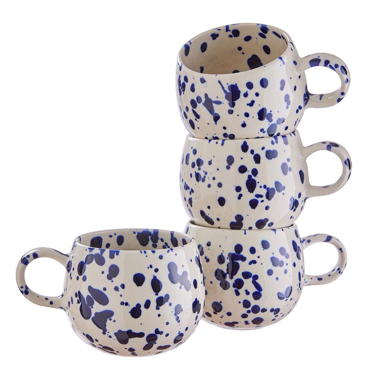 TASSE Boogy Splash bauchig 480 ml - Dunkelblau, Keramik (0.48L) - Butlers